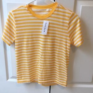 Pacsun striped yellow t-shirt